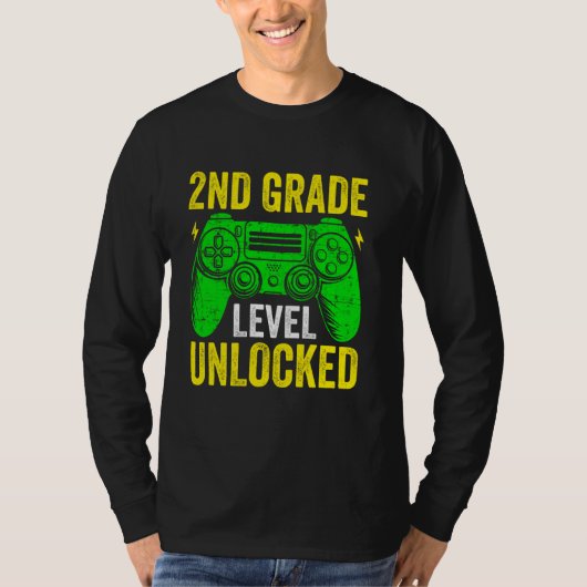 2e klas niveau ontgrendeld game controller eerste  t-shirt (Voorkant)