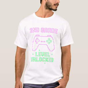 2e klas niveau ontgrendeld T-shirt – Neon Gamer Ar