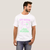 2e klas niveau ontgrendeld T-shirt – Neon Gamer Ar (Voorkant volledig)