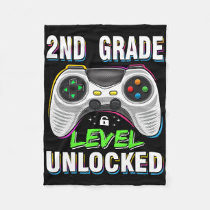 2e klas niveau ontgrendeld videogame Byck naar sch Fleece Deken