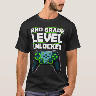 2e klas niveau ontgrendelde gamecontroller terug n t-shirt