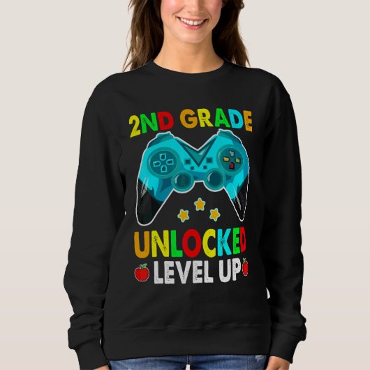 2e klas ontgrendeld niveau omhoog met gamecontroll trui (Voorkant)