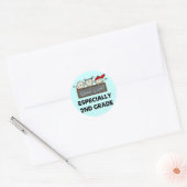 2e klas School is Cool Tshirts en geschenken Ronde Sticker (Envelop)