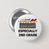 2e klas school ronde button 5,7 cm (Voorkant /achterkant)