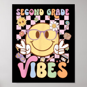 2e klas sfeer glimlach gezicht terug naar school t poster
