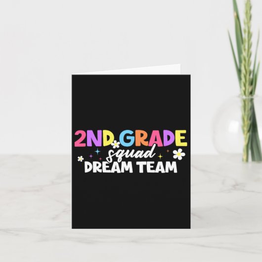 2e klas squad droom team leraar student terug naar kaart (Voorkant)