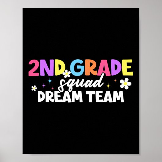 2e klas squad droom team leraar student terug naar poster (Voorkant)