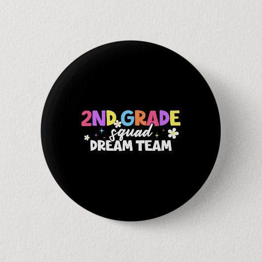 2e klas squad droomteam leraar student terug naar  ronde button 5,7 cm (Voorkant)