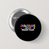 2e klas squad droomteam leraar student terug naar  ronde button 5,7 cm (Voorkant /achterkant)