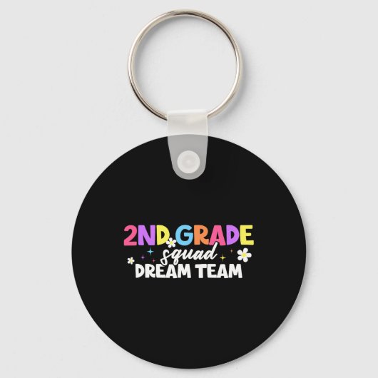 2e klas squad droomteam leraar student terug naar  sleutelhanger (Voorkant)