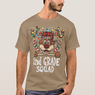 2e klas Squad Reindeer Kerstleraar squad X T-shirt