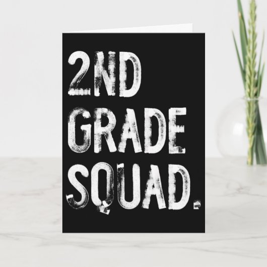 2e klas squad terug naar school leerling leraar kaart (Voorkant)