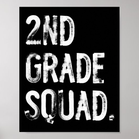 2e klas squad terug naar school leerling leraar poster (Voorkant)