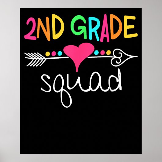 2e klas Squad Tweede leraar Student Team Poster (Voorkant)
