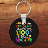 2e klas studenten zijn 100 dagen helderder 100e da sleutelhanger (Voorkant)