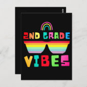 2e klas Terug naar school leraar en student Briefkaart (Voorkant / Achterkant)