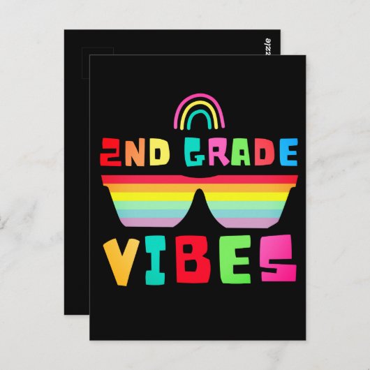 2e klas Terug naar school leraar en student Briefkaart (Voorkant / Achterkant)