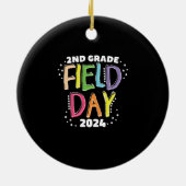 2e klas Velddag 2024 School Kinder Leraar Keramisch Ornament (Achterkant)