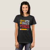 2e klas Vibes 2e klas terug naar school T-shirt (Voorkant volledig)