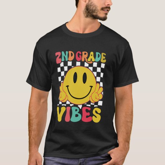 2e klas vibes eerste dag leraren studenten terug t t-shirt (Voorkant)