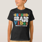 2e klas Vibes Grappig Terug naar school Groovy T-shirt (Voorkant)