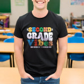 2e klas Vibes Grappig Terug naar school Groovy T-shirt