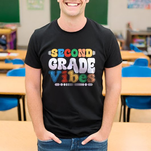 2e klas Vibes Grappig Terug naar school Groovy T-shirt