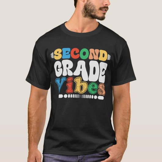 2e klas Vibes Grappig Terug naar school Groovy T-shirt (Voorkant)