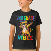 2e klas vibes kat terug naar school t-shirt (Voorkant)