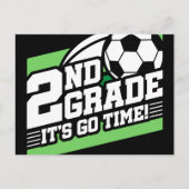 2e klas voetbal Football eerste dag terug naar sch Briefkaart (Voorkant)