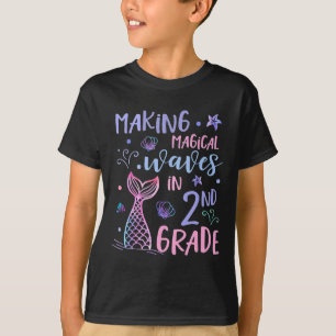 2e klas voor meisjes schattige zeemeermin terug na t-shirt