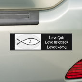 2e komst bumpersticker (Op auto)
