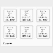 2e MAKELDAG, Art Deco Style, aangepaste naam Vierkante Sticker (Vel)