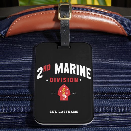 2e Marine Divisie "De Stille Tweede" Custom Bagagelabel (Voorkant Insitu 2)