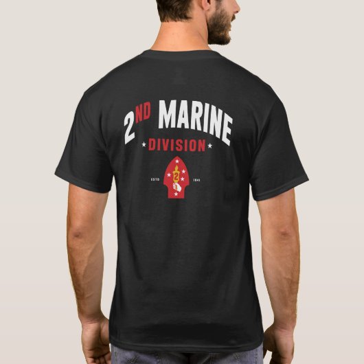 2e Marine Divisie "De Stille Tweede" Custom T-shirt (Achterkant)