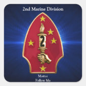 2e mrt. Div Vierkante Sticker (Voorkant)