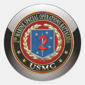 2e MSOB [3D] Ronde Sticker (Voorkant)