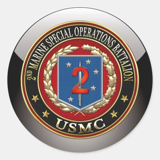 2e MSOB [3D] Ronde Sticker (Voorkant)