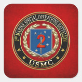 2e MSOB [3D] Vierkante Sticker (Voorkant)