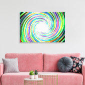 2e Multi-Colour Spark Swirl Canvas Afdruk (Insitu (Woonkamer))