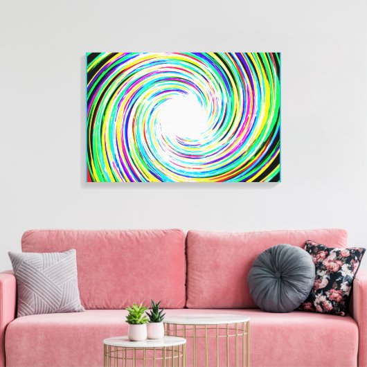 2e Multi-Colour Spark Swirl Canvas Afdruk (Insitu (Woonkamer))