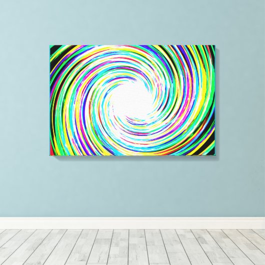 2e Multi-Colour Spark Swirl Canvas Afdruk (Insitu (Houten vloer))