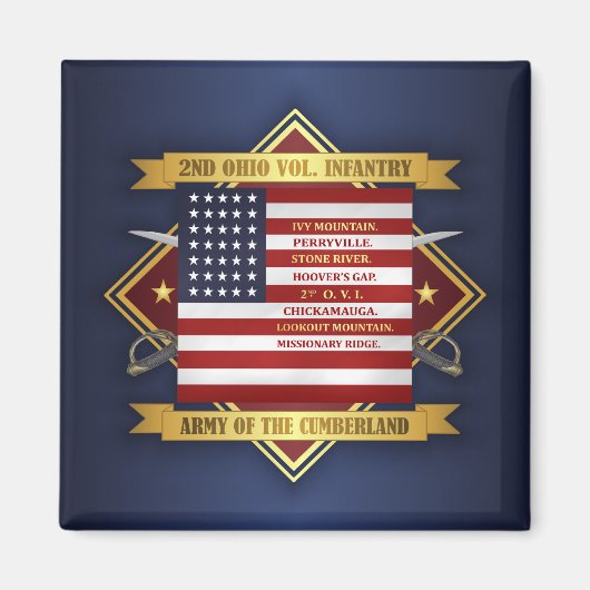 2e Ohio Vrijwillige Infanterie Magneet (Voorkant)