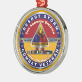 2e pantserdivisie Desert Storm Veteraan Metalen Ornament (Links)