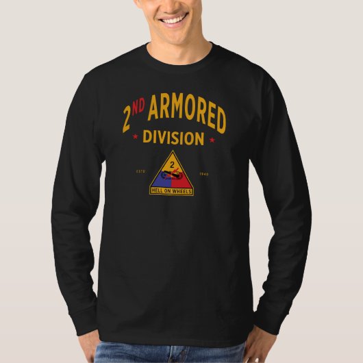 2e Pantserdivisie - "Hell on Wheels" T-shirt (Voorkant)