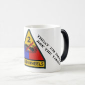 2e pantserdivisie Kleurverandering tankermok Magische Mok (Voorkant rechts)