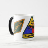 2e pantserdivisie Kleurverandering tankermok Magische Mok (Voorkant links)