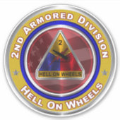 2e pantserdivisie sticker (Voorkant)