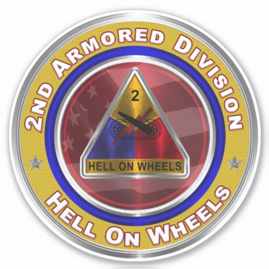 2e pantserdivisie sticker (Voorkant)