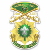 2e Pantserregiment ACR Sticker (Voorkant)